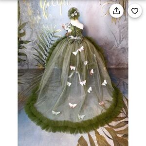 an elegant dress made for bday , pageants , special occasions